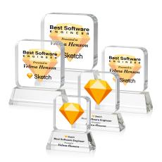 Flamborough VividPrint Award on Base - Clear - Square Awards