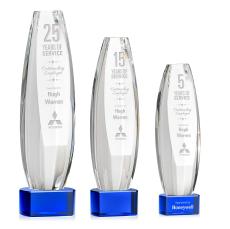Hoover Award on Paragon Base - Blue - Crystal Awards
