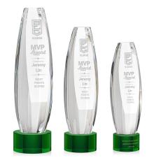 Hoover Award on Marvel Base - Green - Crystal Awards