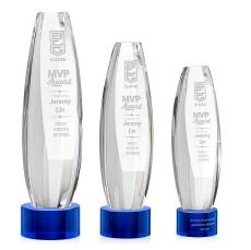 Hoover Award on Marvel Base - Blue - Crystal Awards