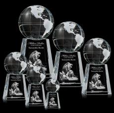 Globe on Tall Base 3D - Recognition Awards