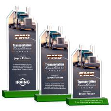 Longhaul VividPrint Award - Green - Crystal Awards