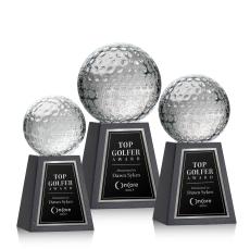 Golf Ball Award on Tall Marble Base - Crystal Awards