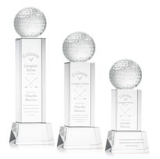 Golf Ball Award on Belcroft Base - Clear - Crystal Awards