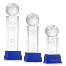 Golf Ball Award on Belcroft Base - Blue - Crystal Awards