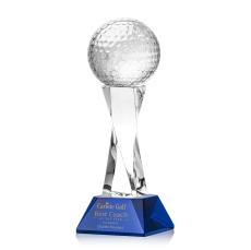 Golf Ball Award on Langport Base - Blue - Crystal Awards