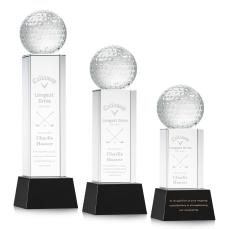 Golf Ball Award on Belcroft Base - Black - Crystal Awards