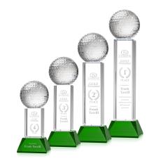 Golf Ball Award on Stowe Base - Green - Shop by Recipient