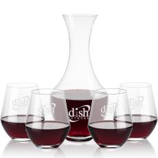 Oldham Carafe & Reina Stemless Wine - Barware Gift Sets