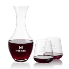 Oldham Carafe & Breckland Stemless Wine - Barware Gift Sets