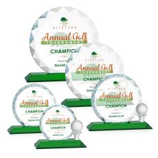 Nashdene VividPrint Award - Green - Green Crystal Awards