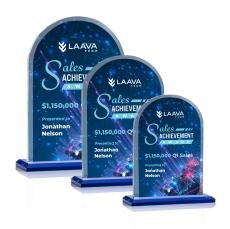 Bridgeport VividPrint Award - Blue - Crystal Awards