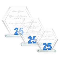 Riviera Anniversary Award No 25 - Blue - Octagon Awards