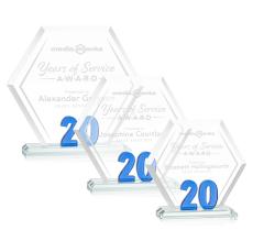 Riviera Anniversary Award No 20 - Blue - Octagon Awards