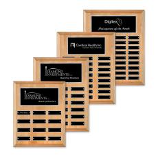 Erindate (Vert) Perpetual Plaque - Red Alder/Silver - Employee of the Month