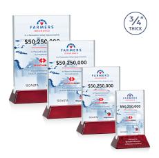 Walkerton VividPrint Award - Starfire /Rosewood (Vert) - Full Color Awards