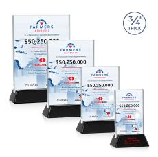 Walkerton VividPrint Award - Starfire/Black (Vert) - Full Color Awards