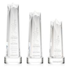 Ellesmere Star on Stanrich Base - Clear - Crystal Pillar Awards