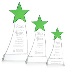 Manolita Star Award - Green/Clear - Crystal Star Awards