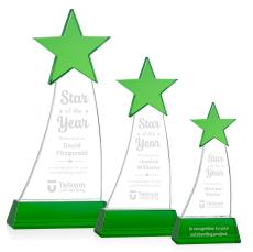 Manolita Star Award - Green/Green - Green Crystal Awards