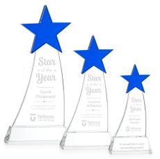 Manolita Star Award - Blue/Clear - Crystal Star Awards