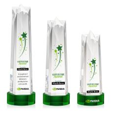 Ellesmere VividPrint Award on Stanrich - Green - Crystal Star Awards