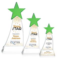 Manolita VividPrint Award - Green/Clear - Crystal Star Awards