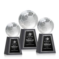 Soccer Ball Award on Tall Marble Base - Coach Awards