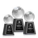 Soccer Ball Award on Tall Marble Base