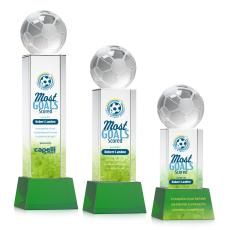 Soccer Ball VividPrint Award on Belcroft - Green - Full Color Awards