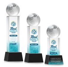 Soccer Ball VividPrint Award on Belcroft - Black - Full Color Awards