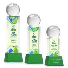 Tennis Ball VividPrint Award on Belcroft - Green - Crystal Awards