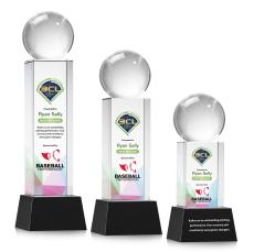 Baseball VividPrint Award on Belcroft - Black - Crystal Awards