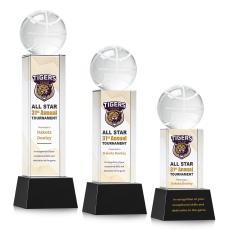 Basketball VividPrint Award on Belcroft - Black - Colored Crystal Awards