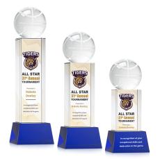 Basketball VividPrint Award on Belcroft - Blue - Colored Glass Awards