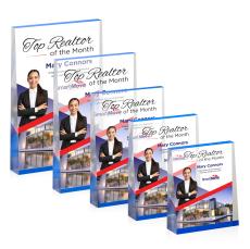 Lansing VividPrint Award - Blue (Vert) - Colored Acrylic Awards