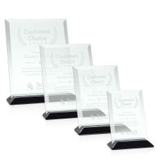 Embassy Award - Jade/Black (Vert) - Jade Glass Awards
