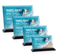 Embassy VividPrint Award - Starfire/Black (Horiz) - Recognition Awards