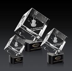 Burrill 3D Award on Paragon Base - Black - Square Awards