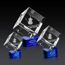 Burrill 3D Award on Paragon Base - Blue