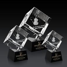 Burrill 3D Award on Robson Base - Black - Square Awards
