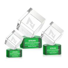 Burrill Award on Paragon Base - Green - Square Awards