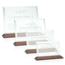 Embassy Award - Jade/Walnut (Horiz) - Rectangle Awards