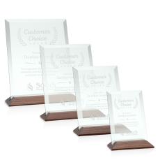 Embassy Award - Jade/Walnut (Vert) - Rectangle Awards