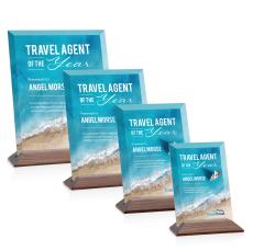 Embassy VividPrint Award - Starfire/Walnut (Vert) - Rectangle Awards