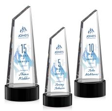 Akron VividPrint Award on Base - Black - Crystal Awards