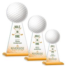 Edenwood Golf VividPrint Award - Amber - Yellow Crystal Awards