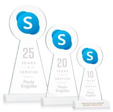 Laidlaw VividPrint/Etch Award - White - Circle Awards