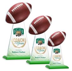 Edenwood Football VividPrint Award - Green - Crystal Awards