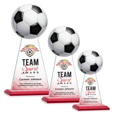 Edenwood Soccer VividPrint Award - Red - Crystal Awards